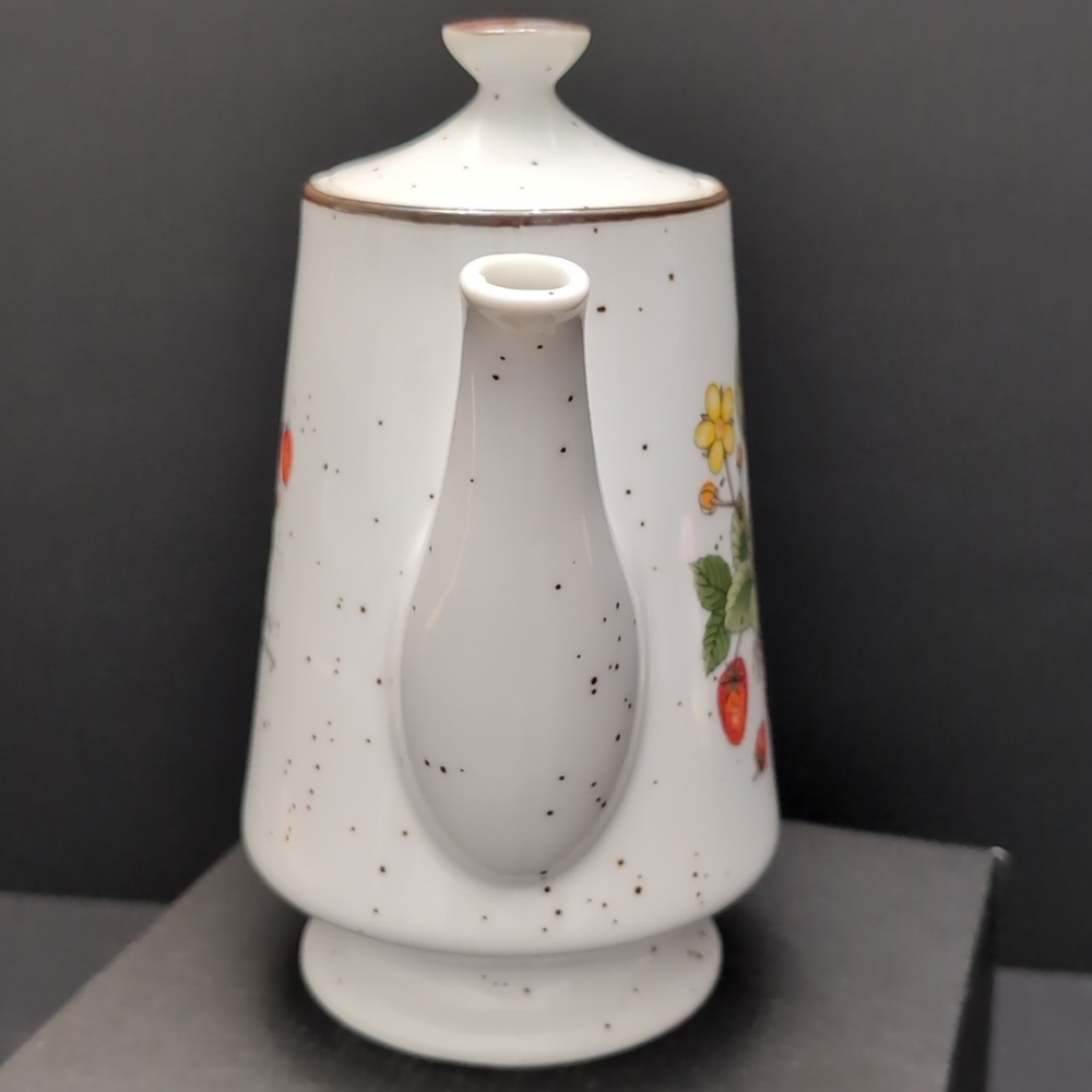 VGT,Klassen Giftware Sakatoon Ceramic Teapot with Wild Strawberry Pattern. - Picture 7 of 11